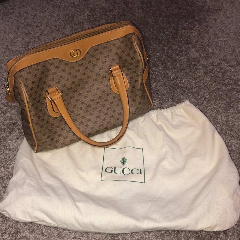 RARE Gucci 80s vintage Boston Bowler bag